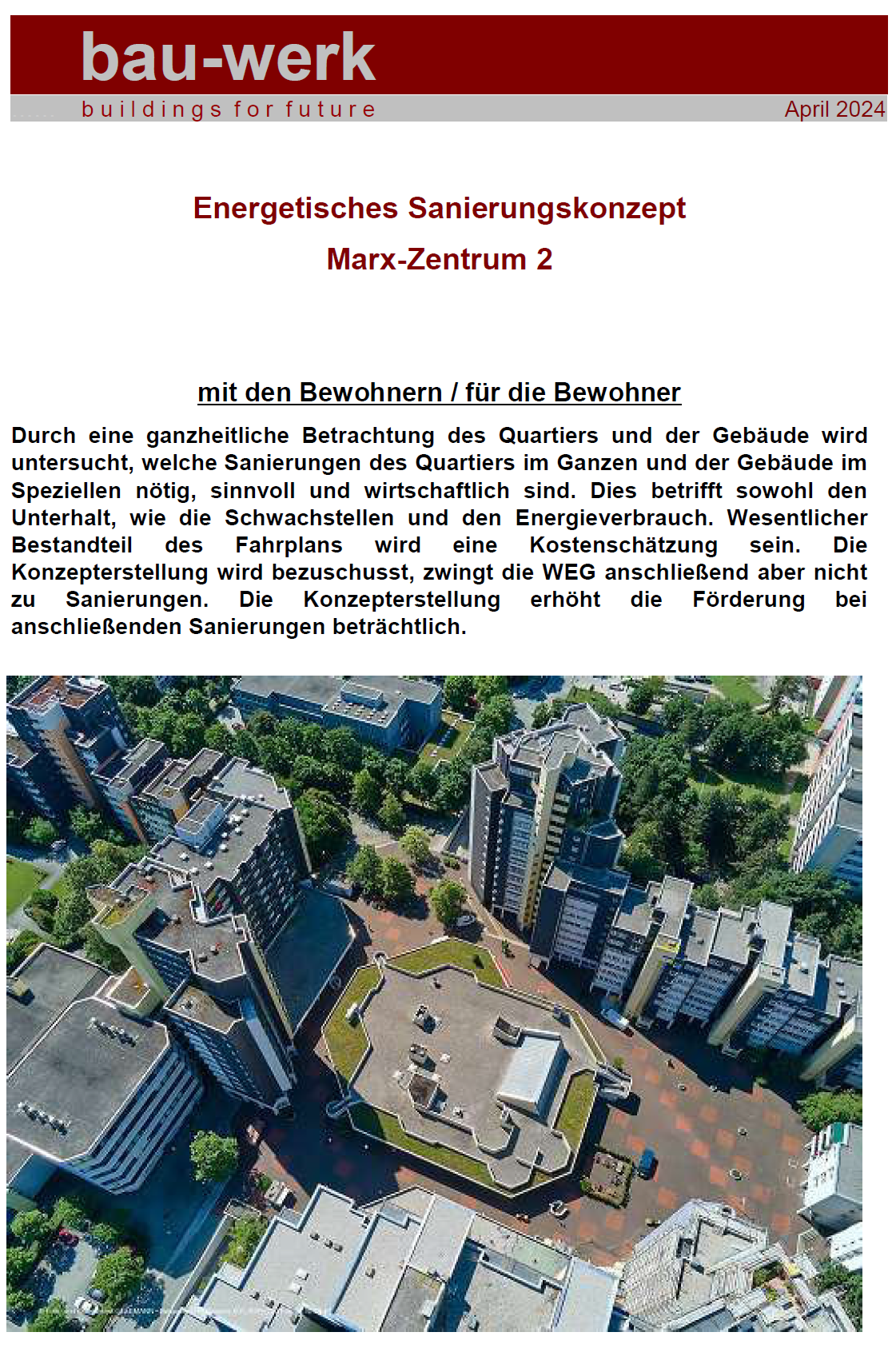 Sanierung im Marx-Zentrum